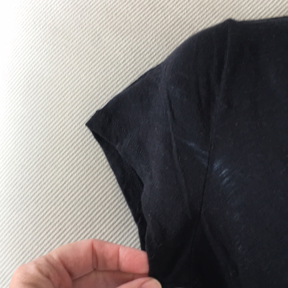 Maison Jules black v-neck t-shirt with pocket - Picture 5 of 7